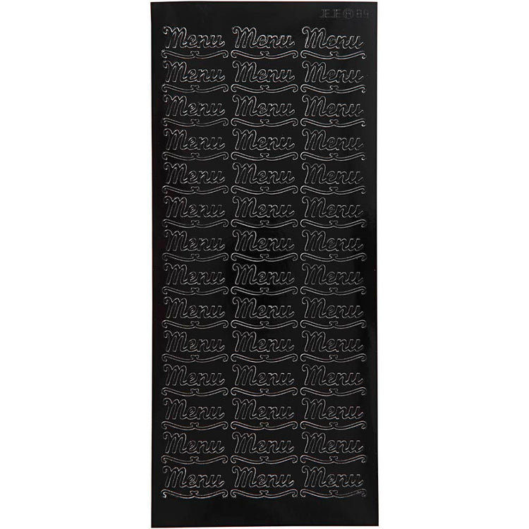 Creativ Firmenaufkleber, Speisekarte, Blatt 10x23 cm, schwarz, 1 Blatt