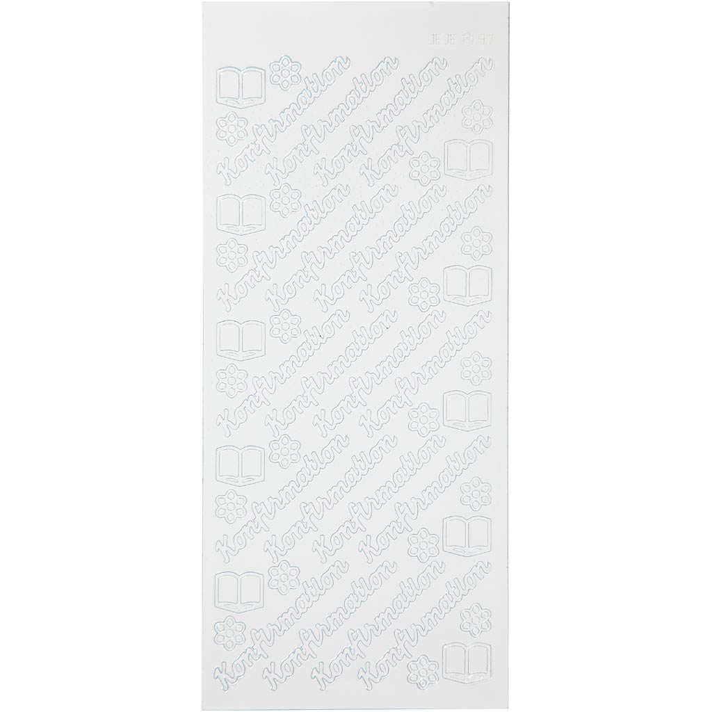 Creativ Firmenaufkleber, Konfirmation, Blatt 10x23 cm, weiß, 1 Blatt