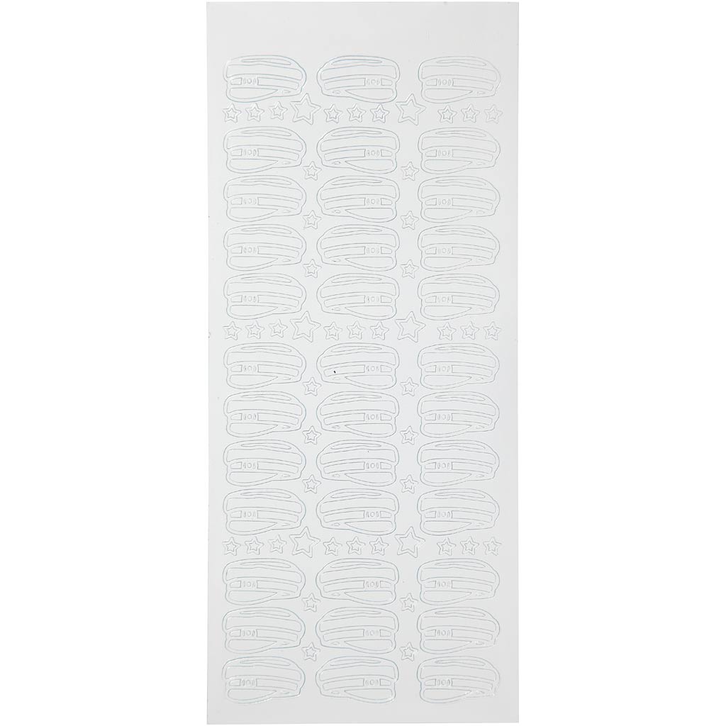 Creativ Firmenaufkleber, Schülermütze, Blatt 10x23 cm, weiß, 1 Blatt