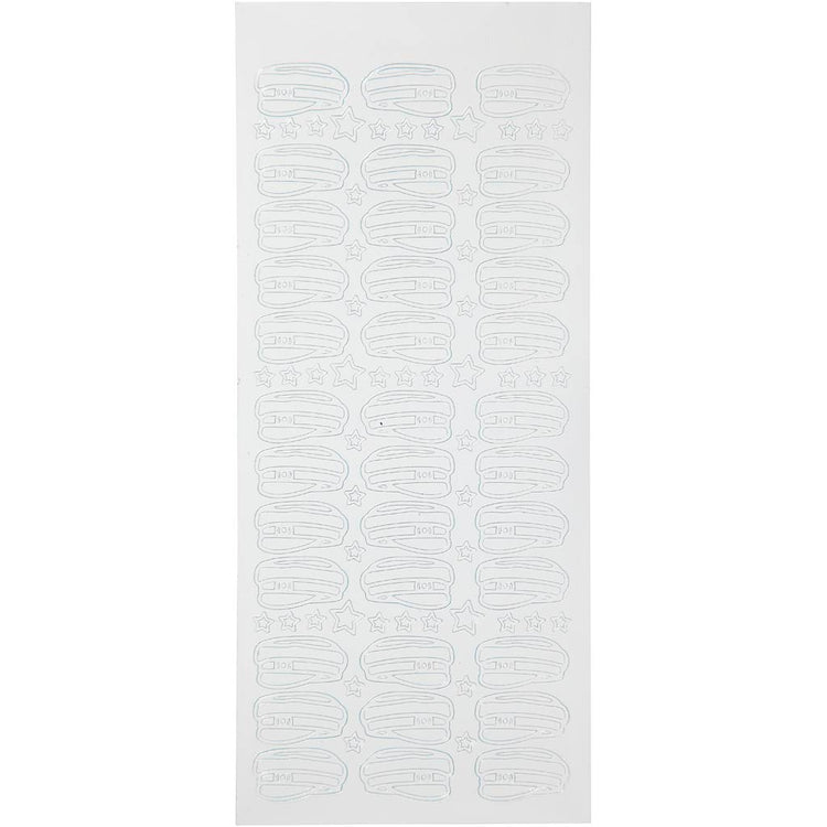 Creativ Firmenaufkleber, Schülermütze, Blatt 10x23 cm, weiß, 1 Blatt