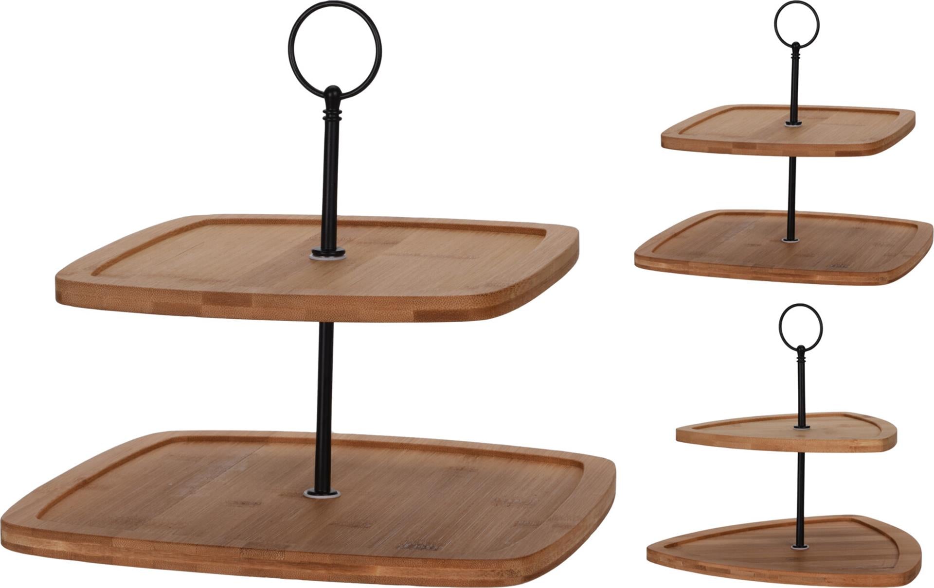 Home-Styling Etagere Bambus 2-lagig