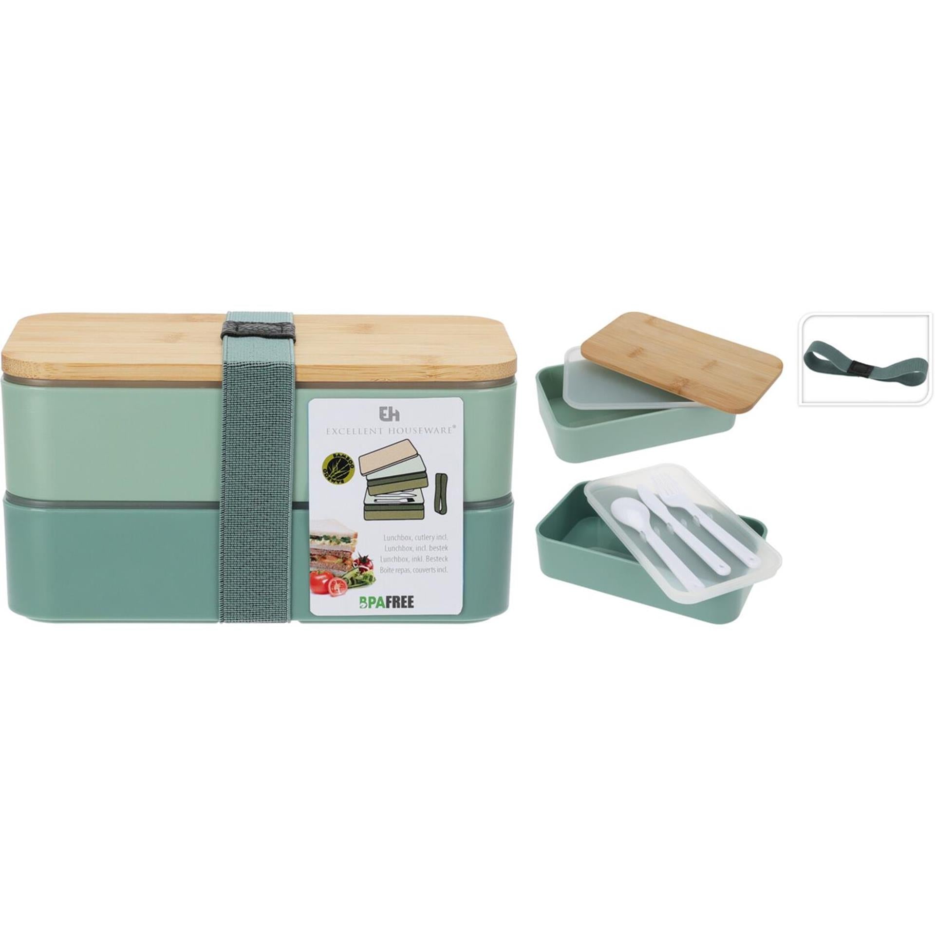 Ausgezeichnete Haushalts-Lunchbox aus Kunststoff mit Bambusdeckel
