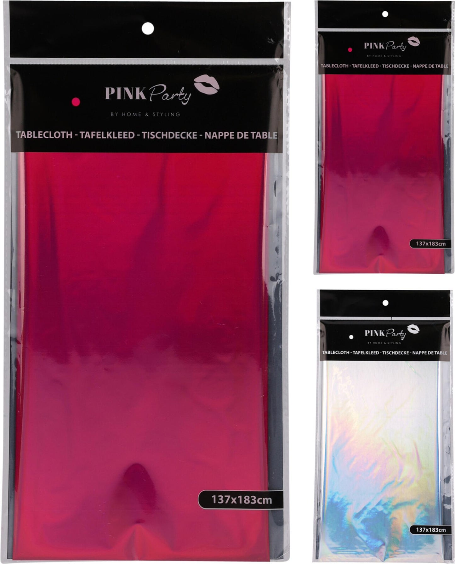 Tischdecke 137x183cm rosa Party