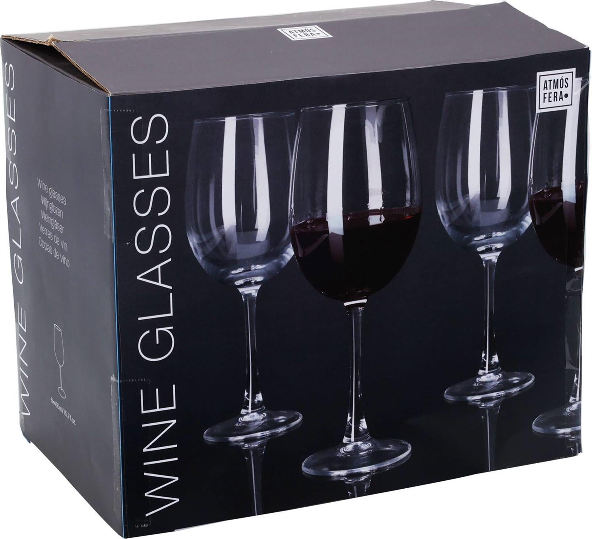 Atmos Fera Weinglas-Set Rotwein 6-teilig 465ml