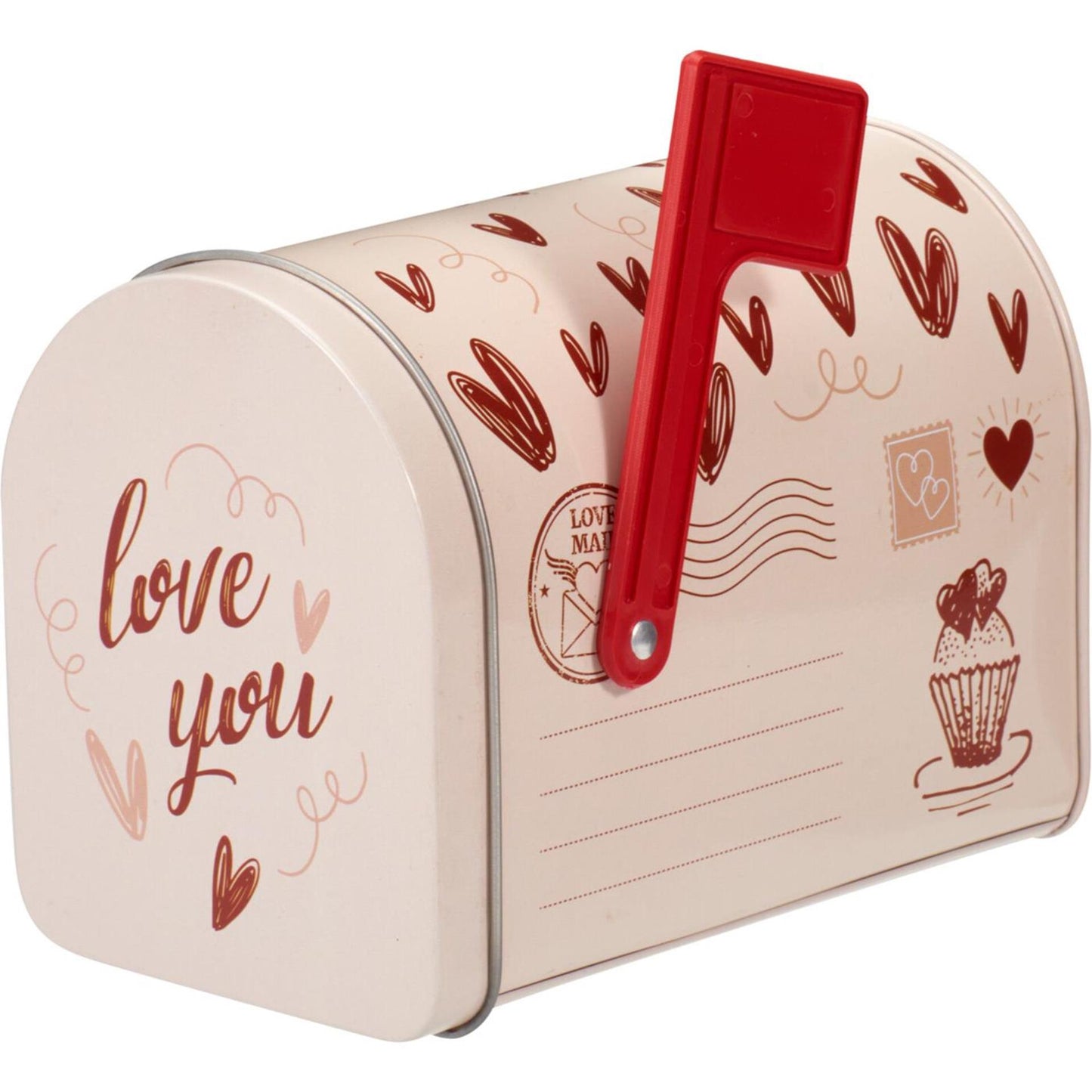 Home-Styling-Briefkasten aus Blech zum Valentinstag