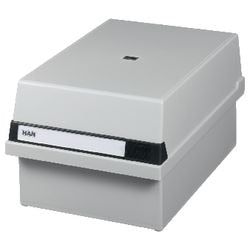 Abi-Karteibox A5 23,5 x 36 x 19 cm hellgrau für 1300 Visitenkarten