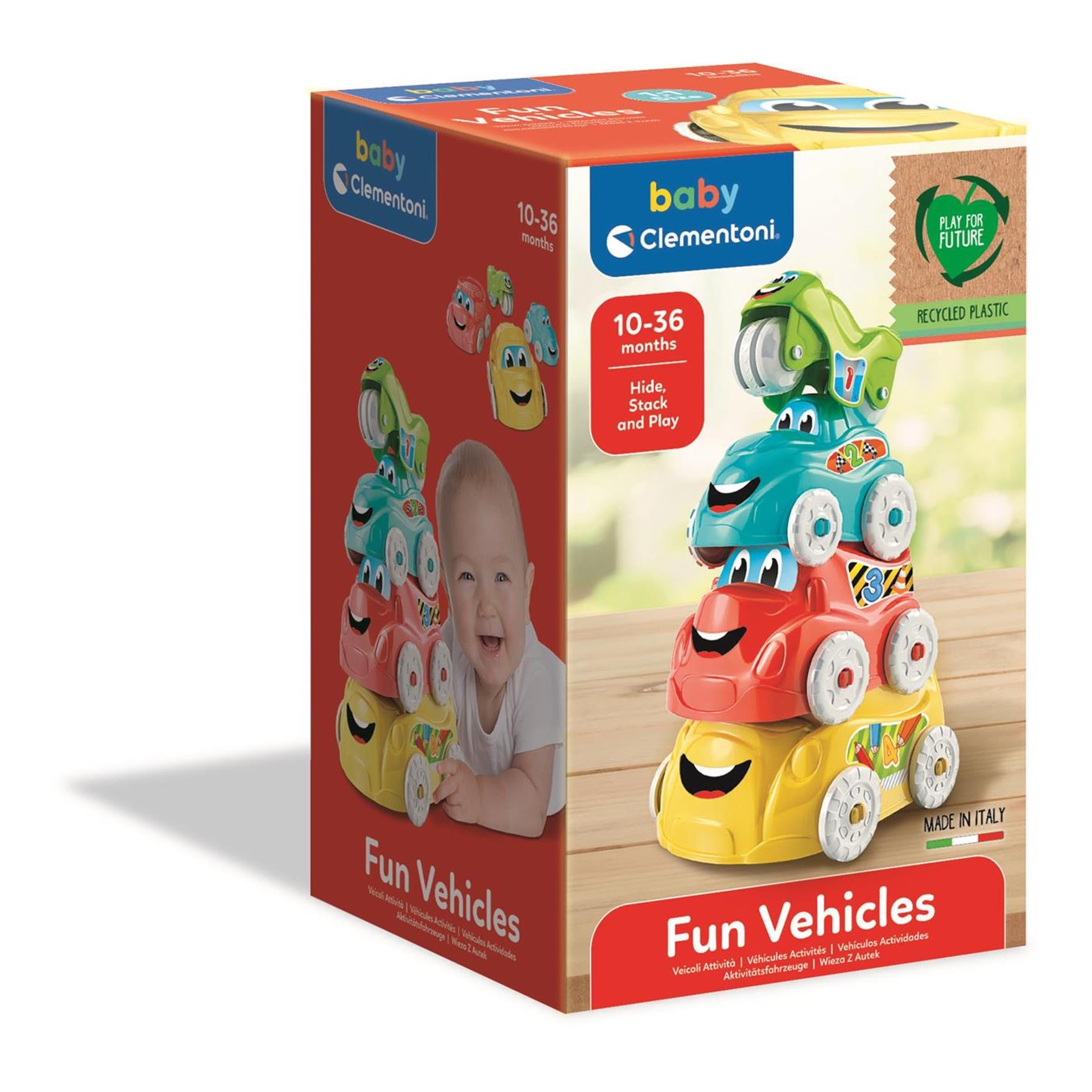 Clementoni Stacking Tower Vehicles, 4dlg.