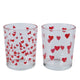 Teelichthalter Glas Hartjes 2 Assorti