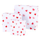 Geschenkboxpapierset von 3 weißen Rot