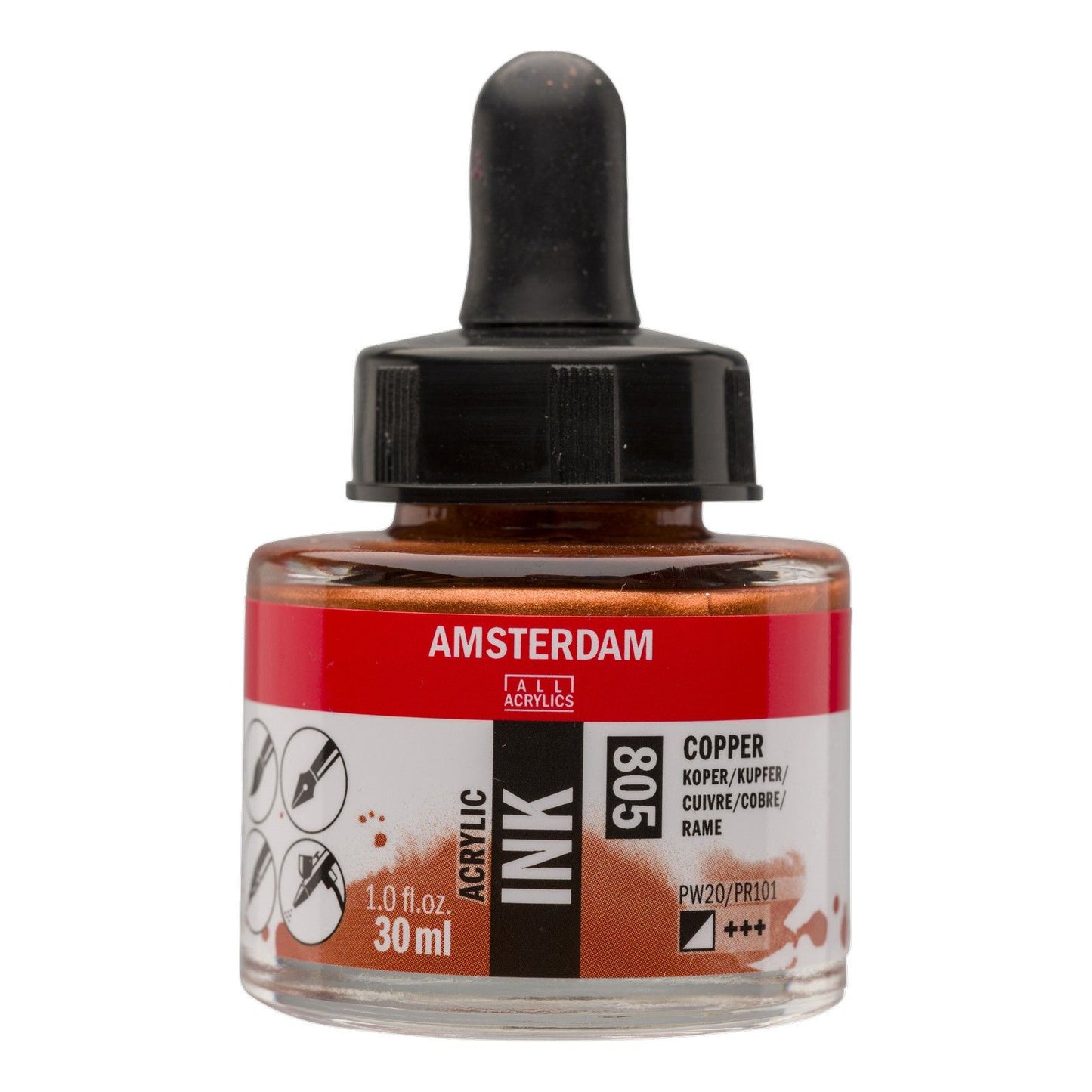 Amsterdam alle Acrylfarben Amsterdam • Acryltintenflasche 30 ml Kupfer 805