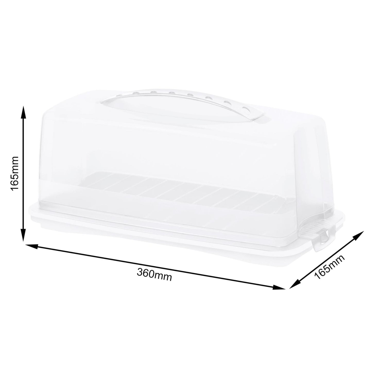 Rotho Fresh Cakeoos Rechteck 36x16.5x16,5 cm Weiß transparent
