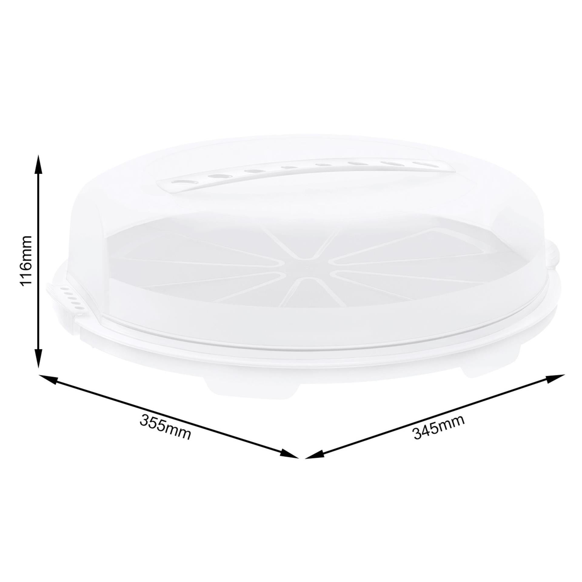 Rotho Fresh Cake Box 35,5 cm weiße transparent