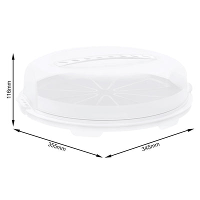 Rotho Fresh Cake Box 35,5 cm weiße transparent