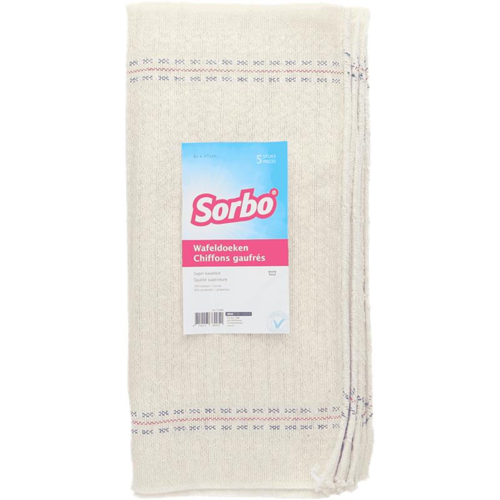 Sorbo Waffeltücher 40x40cm, 5er Pack