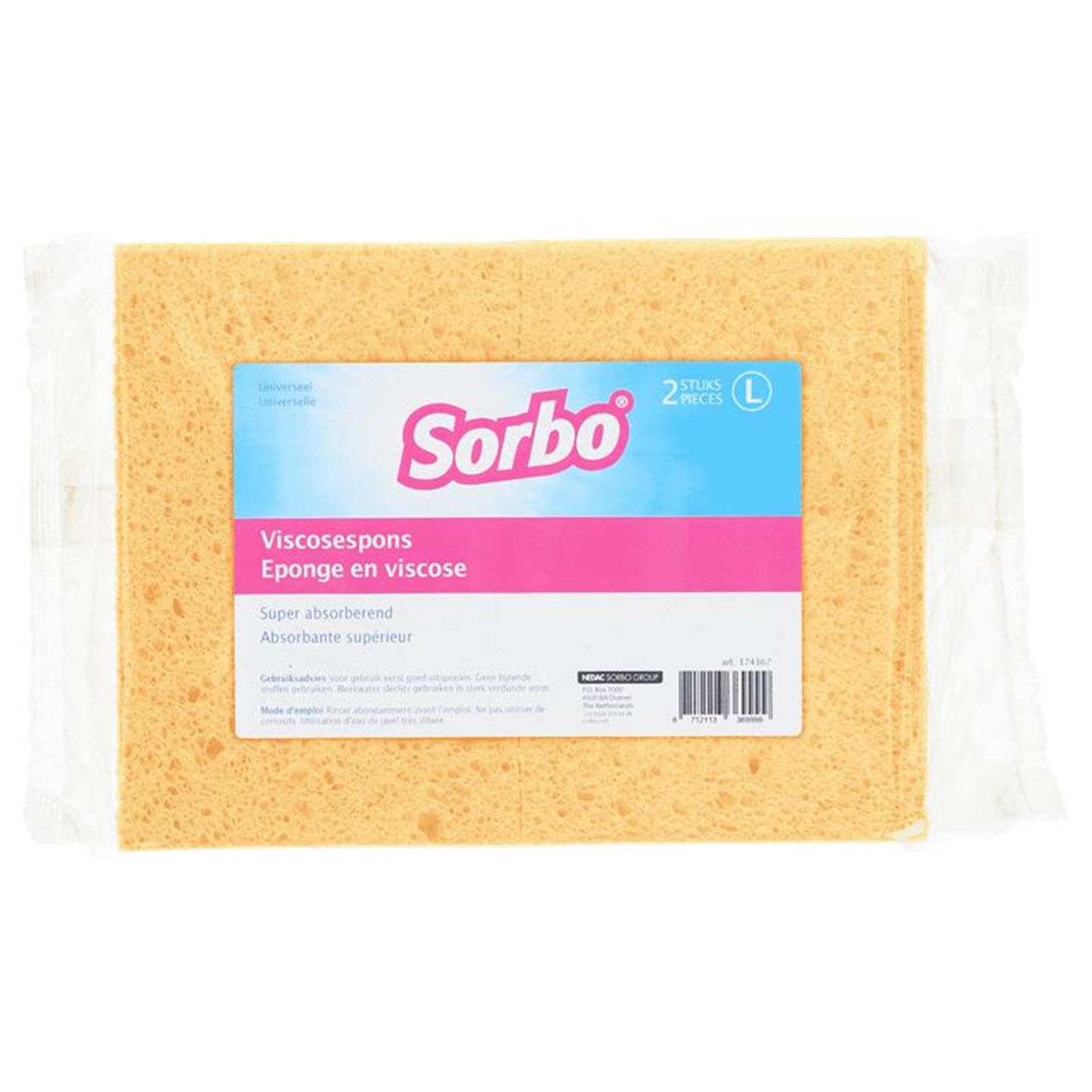 Sorbo Viskoseschwamm l Packung mit 2 Stück