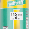 Wolfcraft selbstklebende Schleifpapierrolle | k180 | 4m x 115mm | 1 Stück - 1742000