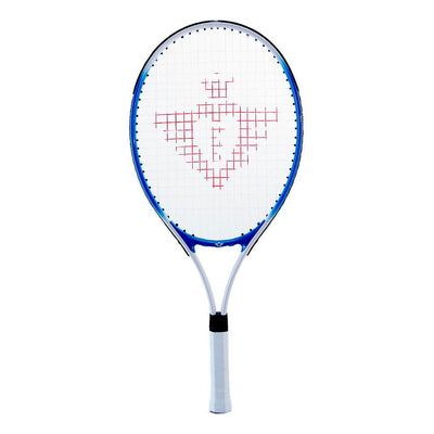Tennisschläger mit Abdeckung und 2 Kugeln blau