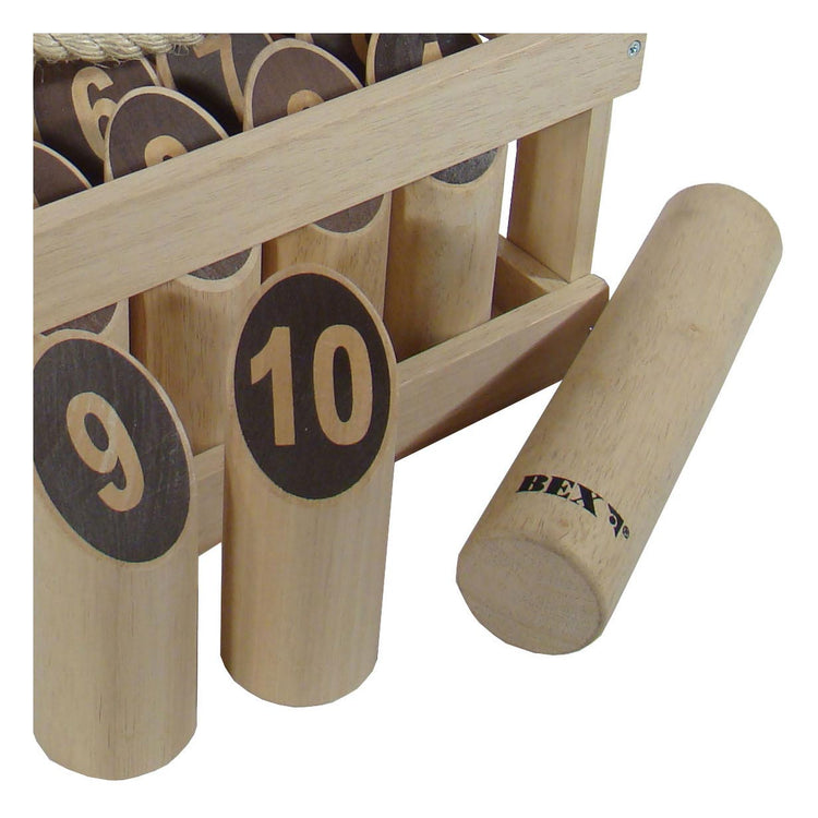 KUBB -Nummer Original Gummiholz ​​in Holzkiste