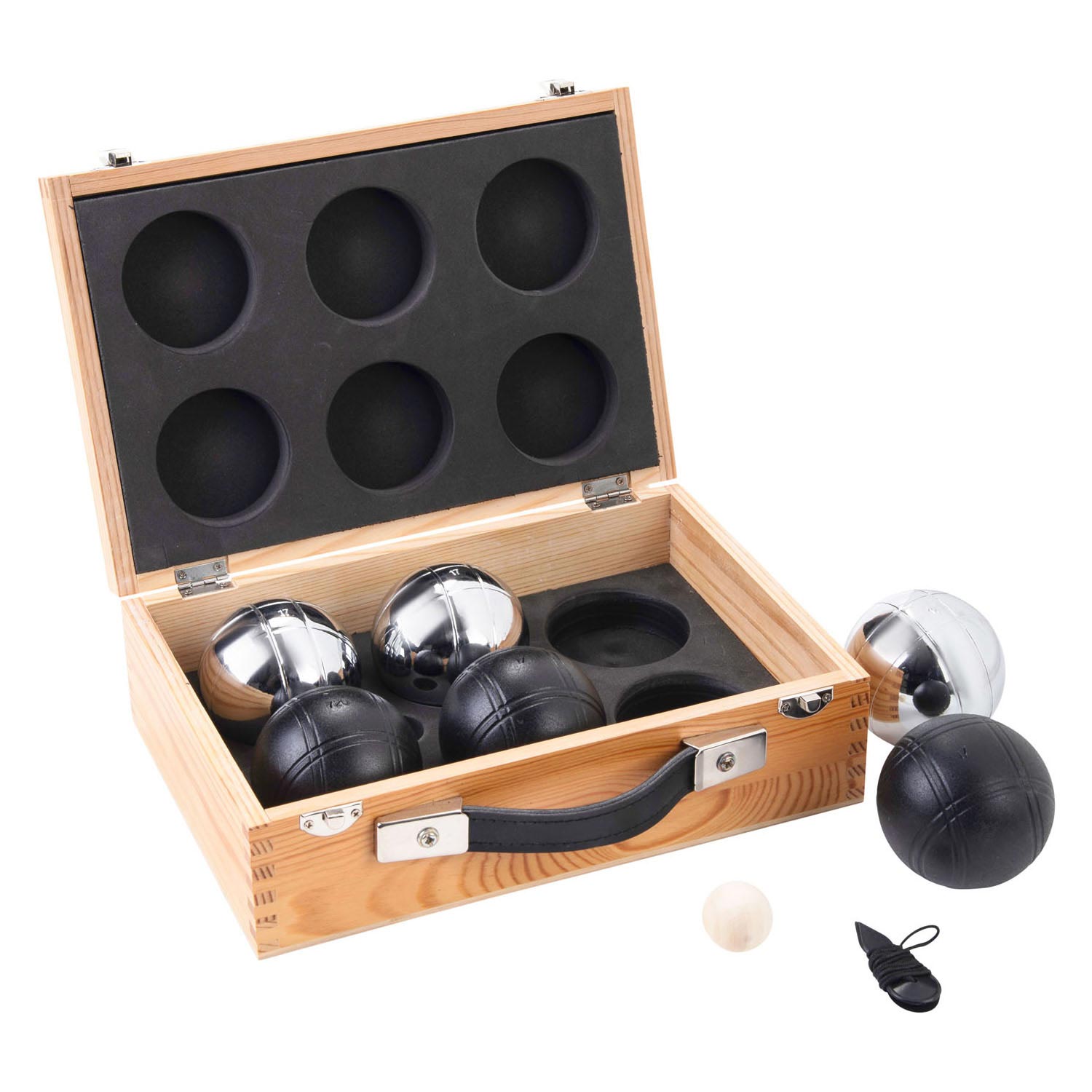 Jeu de Boules im Luxuskoffer, 6 Bälle