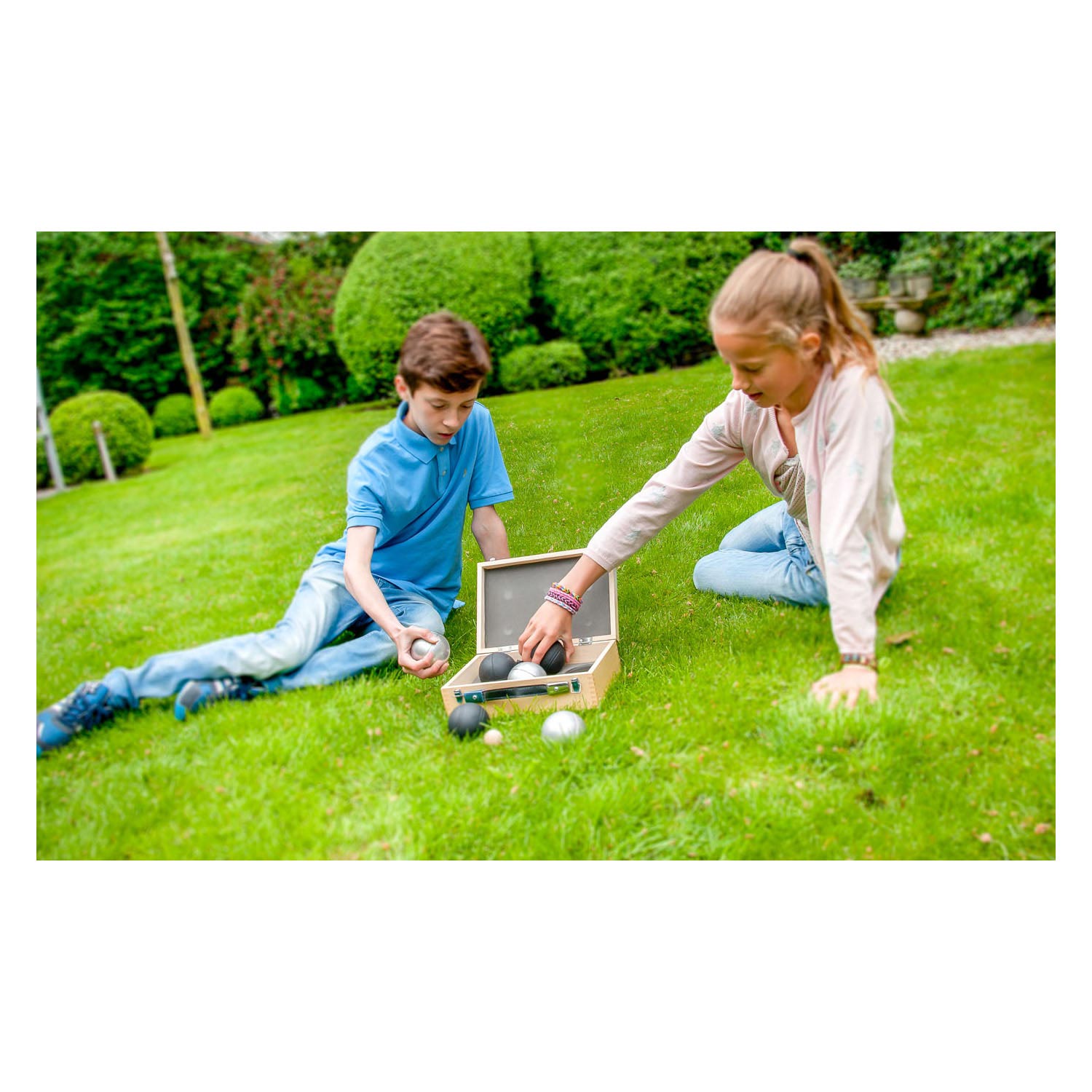 Jeu de Boules im Luxuskoffer, 6 Bälle