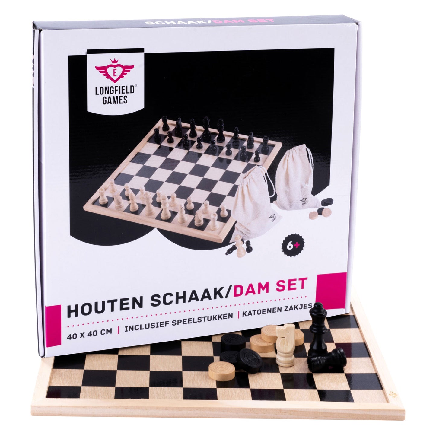Schachdamm Set mit Wattebeutel