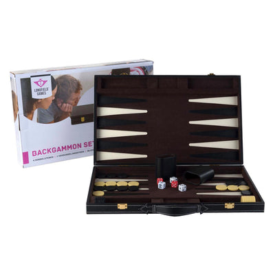 Backgammon 18 Brown und Elfenbein klassisches Brettspiel