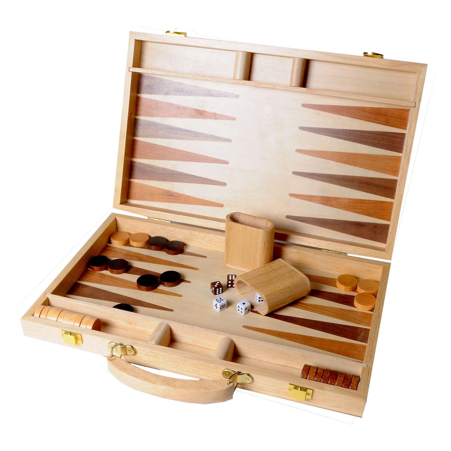 Backgammon Holzbraun 48 x 38 cm