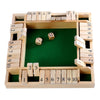 Schließen Sie das Box Houten Dice Game, 4 Spieler