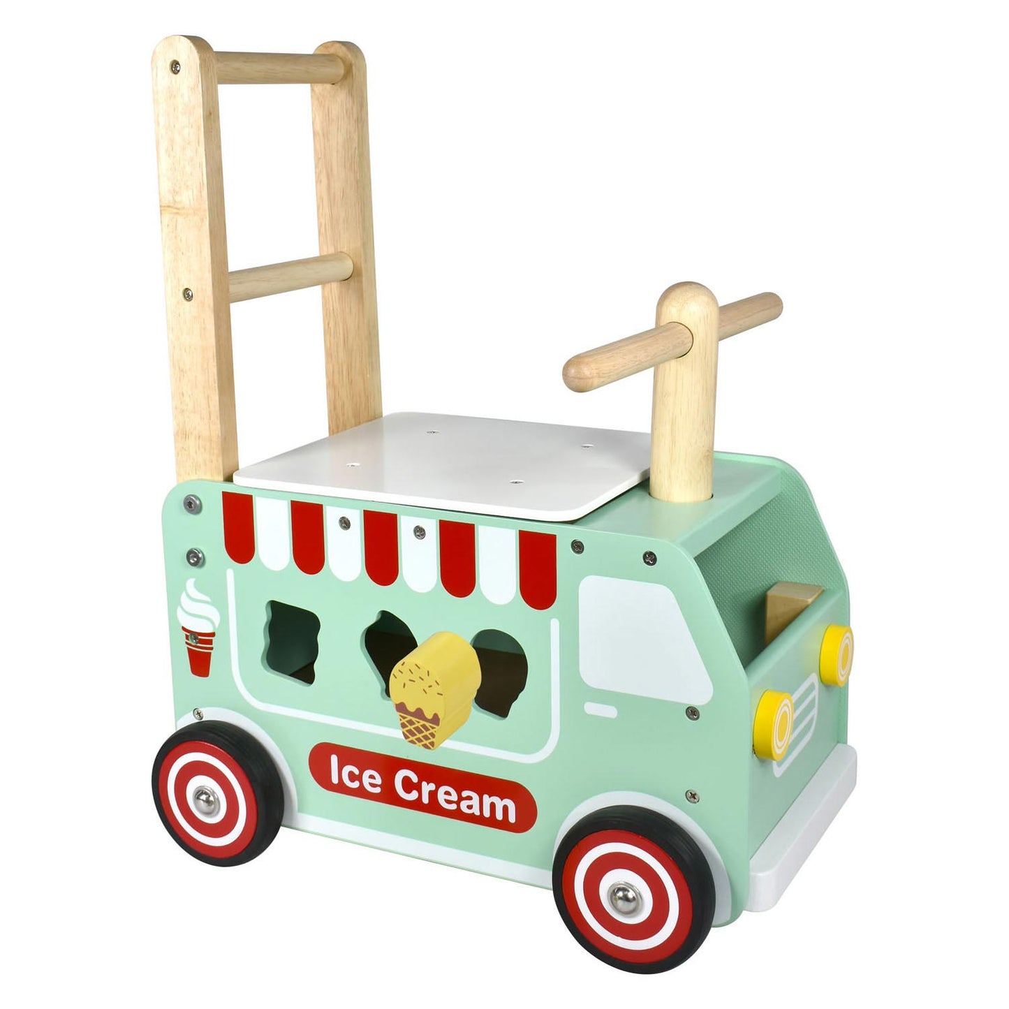 Ich bin Toy Loop Push Wagon Ijskar Junior Mintgroen