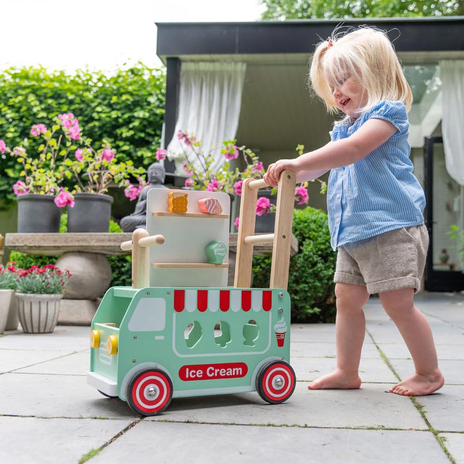 Ich bin Toy Loop Push Wagon Ijskar Junior Mintgroen