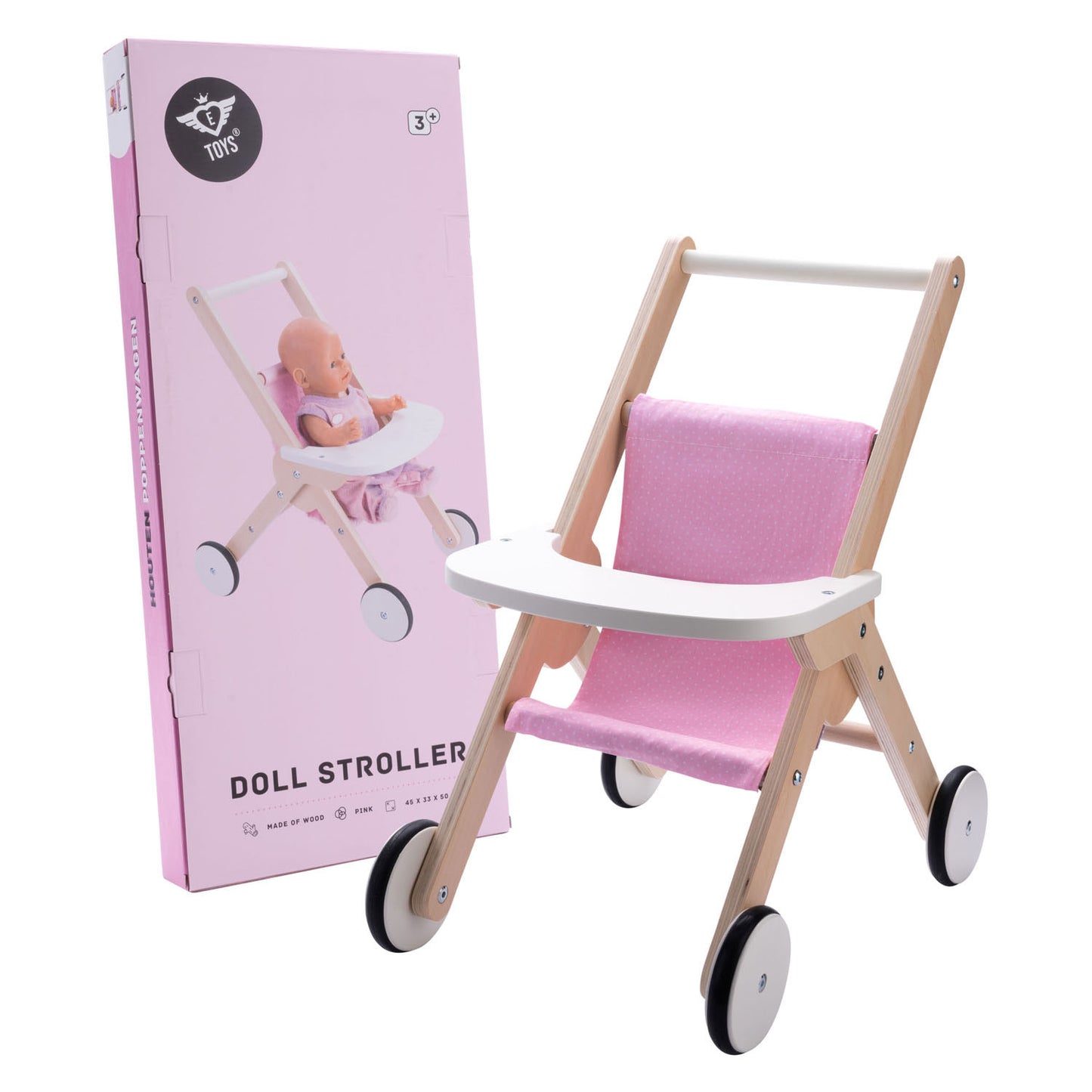 Holzpuppe Walking Truck rosa