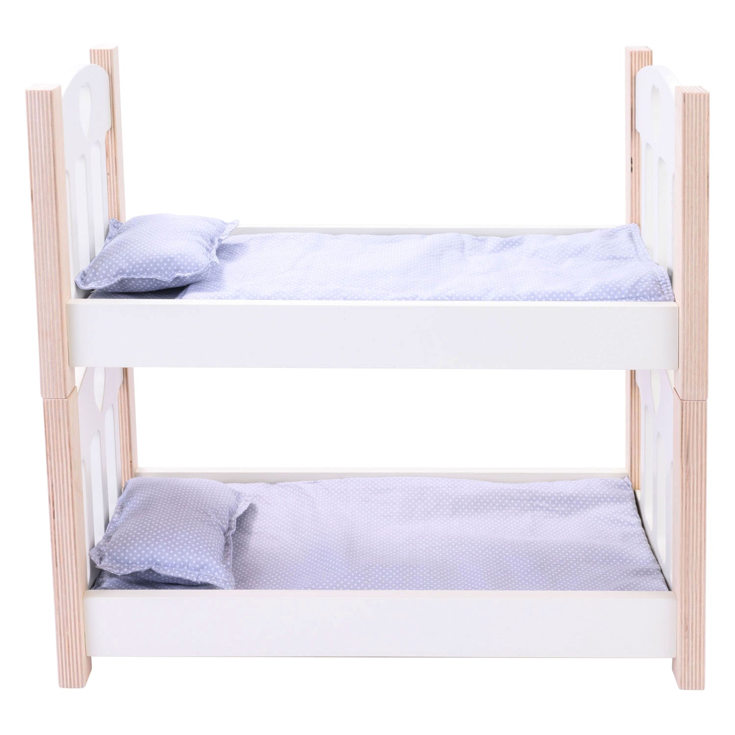Puppen Etagenbett grau weiß