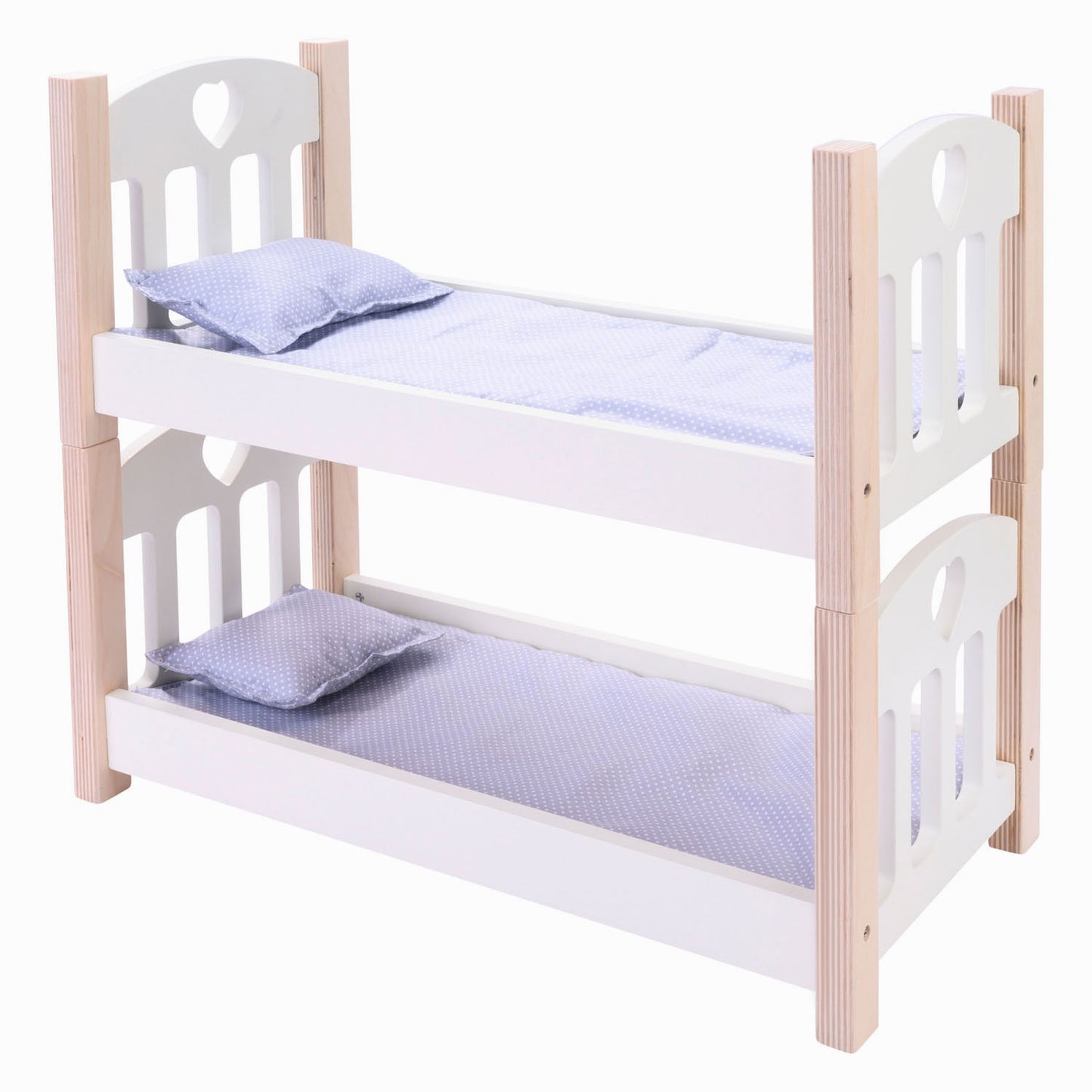 Puppen Etagenbett grau weiß