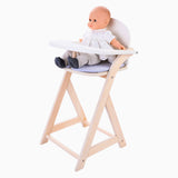 Puppenstuhl grau weiß - afbeelding 2