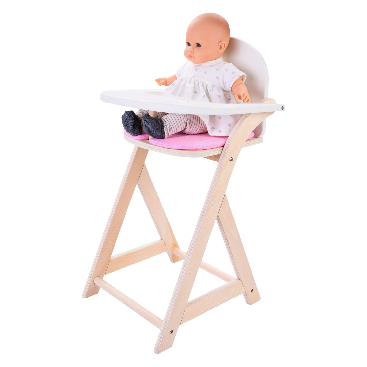 Puppenstuhl Pink Weiß