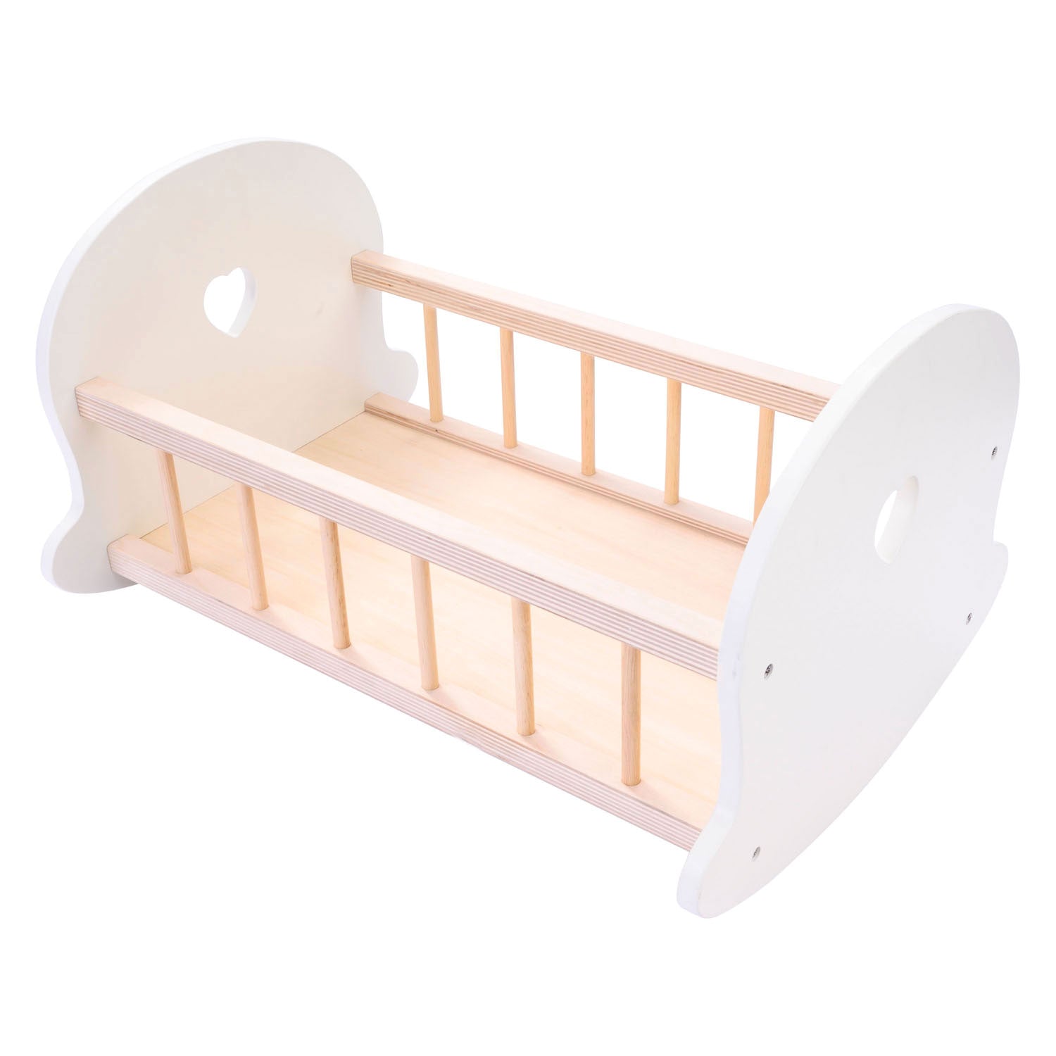 Puppenbettschwung Cradle, grau weiß