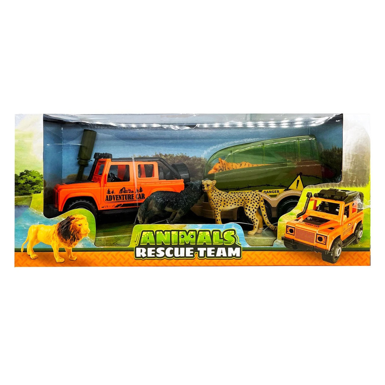 Tierleben 4x4 Auto mit Anhänger und Tieren