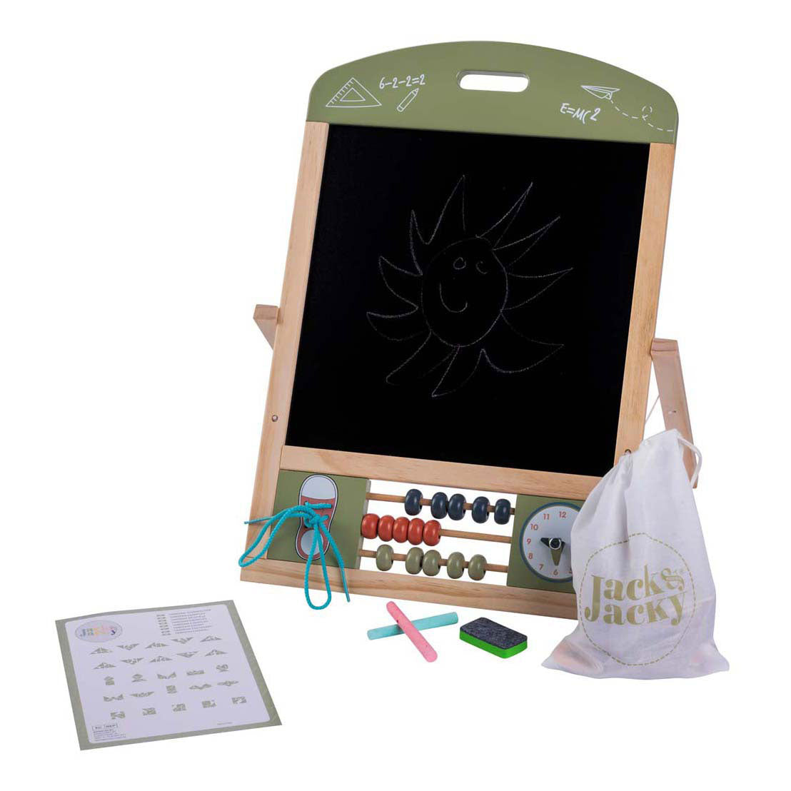 Holztischschule und Whiteboard