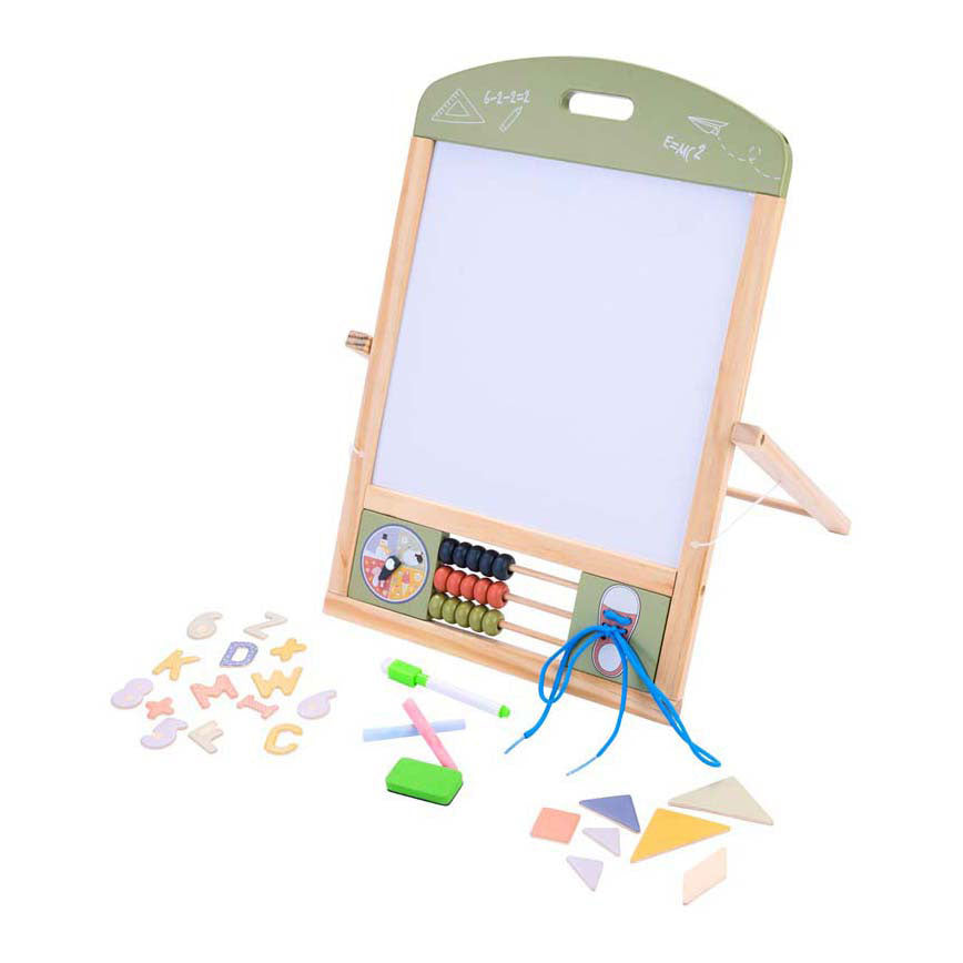 Holztischschule und Whiteboard