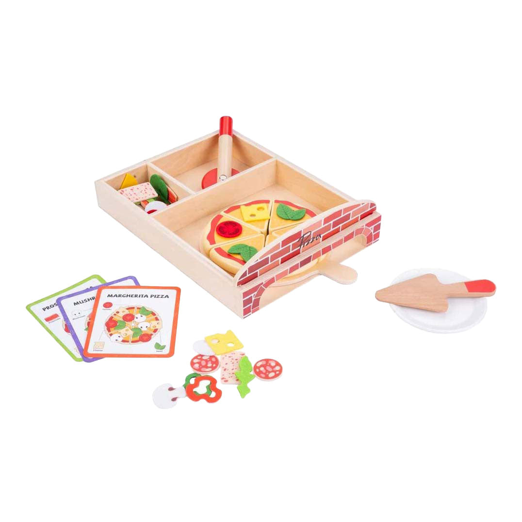 Gourmet-Pizzaset aus Holz, 20-teilig