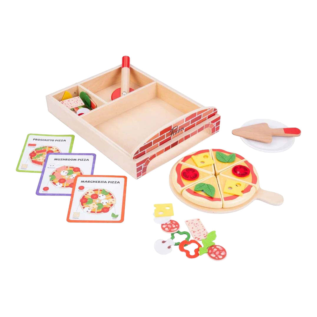 Gourmet-Pizzaset aus Holz, 20-teilig