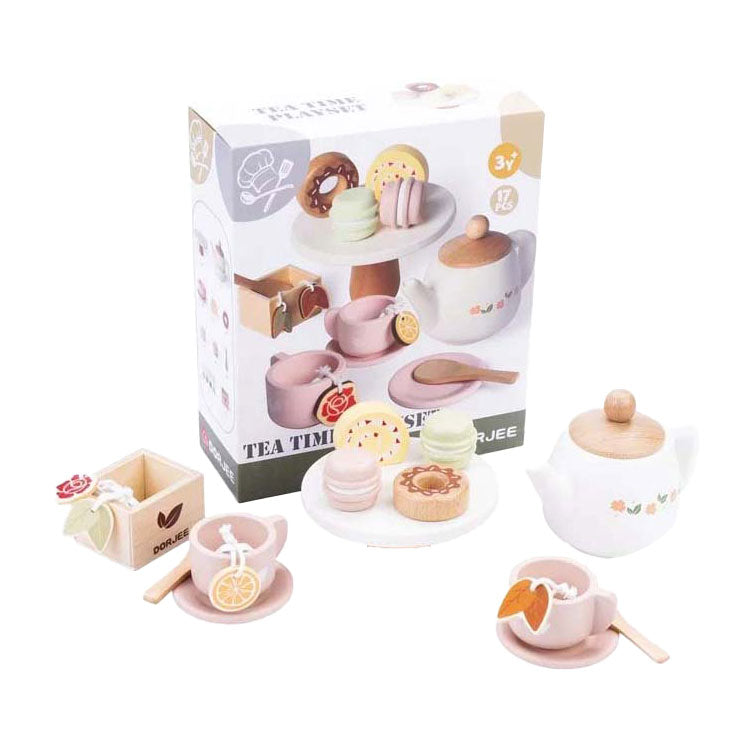 Teespielset aus Holz, 17-teilig