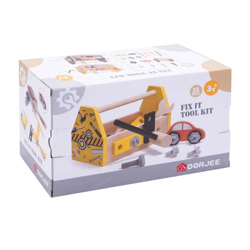 Dorjee Toolbox 33-teiliges Junior Wood gelb