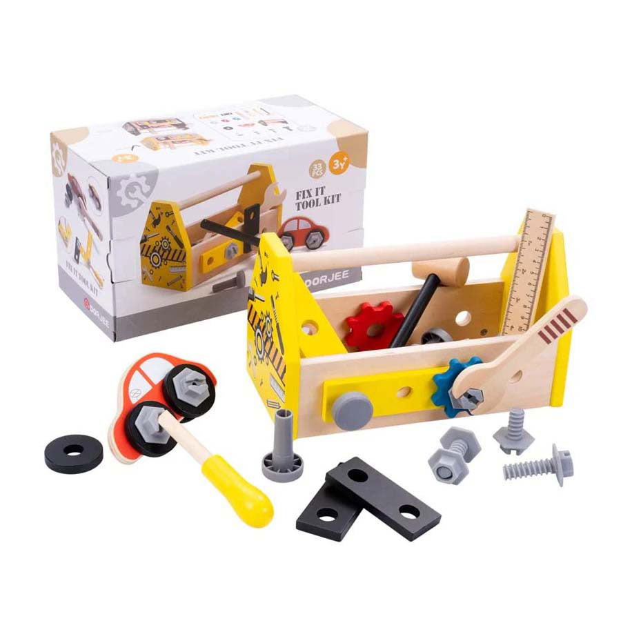 Dorjee Toolbox 33-teiliges Junior Wood gelb