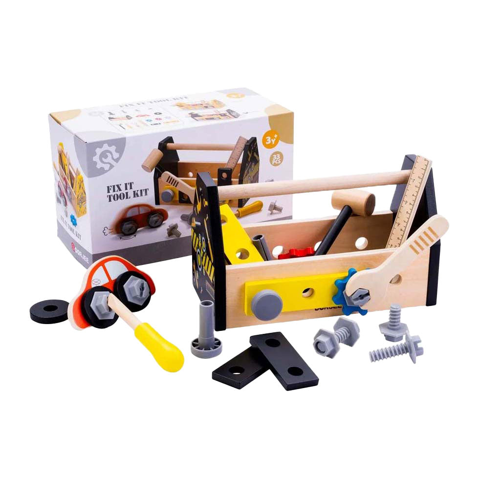 Dorjee Toolbox 33-teiliges Junior Wood schwarz