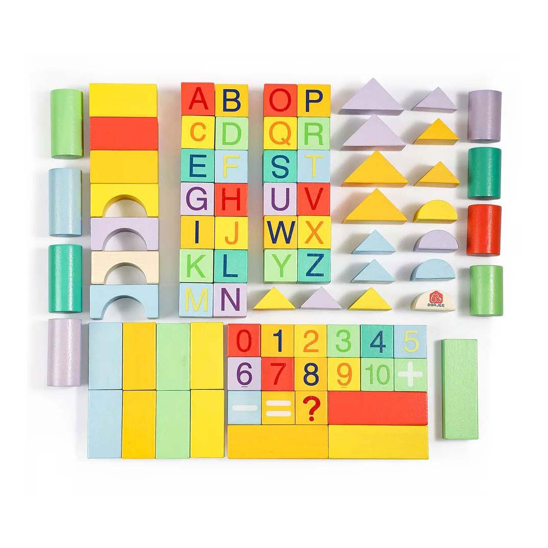 Holzbausteine ​​bunt, 84-tlg.