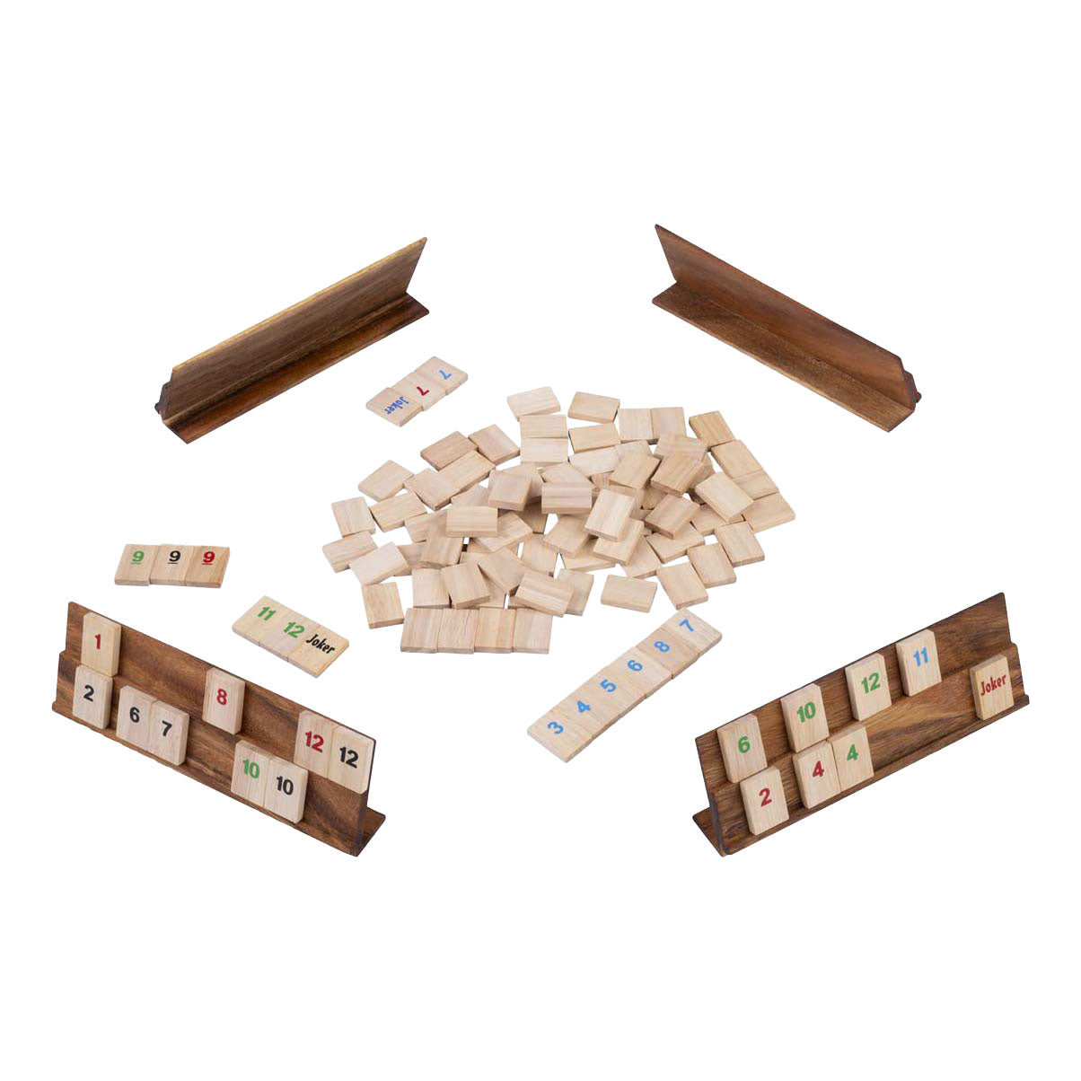 Rommé-Spiel aus Holz