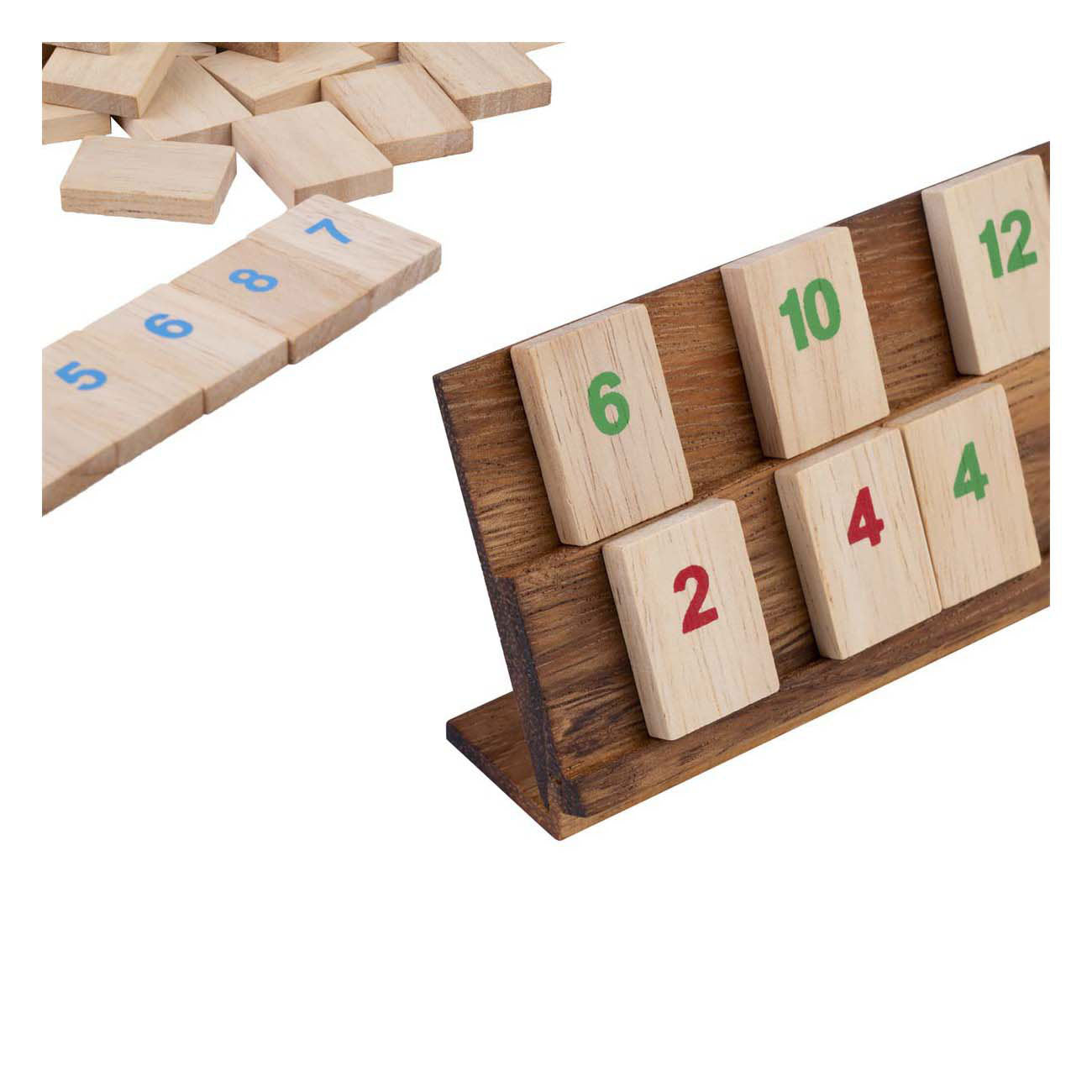 Rommé-Spiel aus Holz