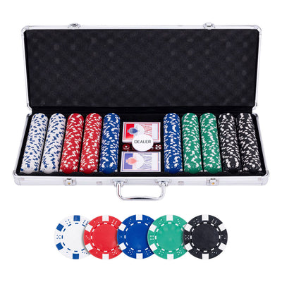 Pokerset im Silberetui - 500 Chips 11,5gr.