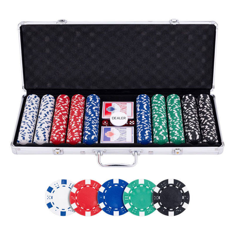 Pokerset im Silberetui - 500 Chips 11,5gr.